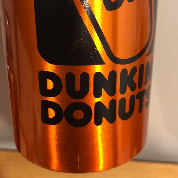 Two Dunkin Donuts Metal Travel Bottle Flask, 23oz - Picture 5 of 6